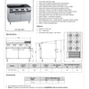 B+S Verro VBT-SB6-CBR3 - Cabinet Mounted Combination Cook Top