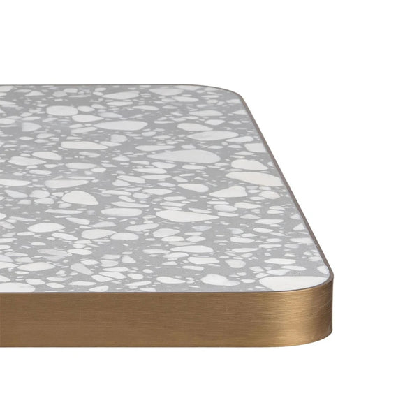 Venetian Terrazzo Table with Black Discus Base