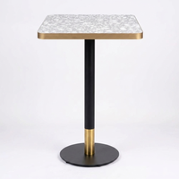 Venetian Terrazzo Table with Black Discus Base