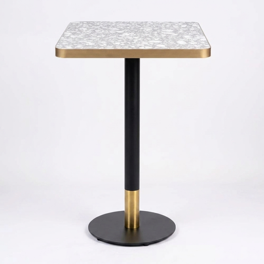 Venetian Terrazzo Table with Black Discus Base