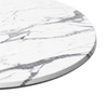 Round 80cm Super Matte Smart Top with Piatto Aluminium Table Base Dining Table