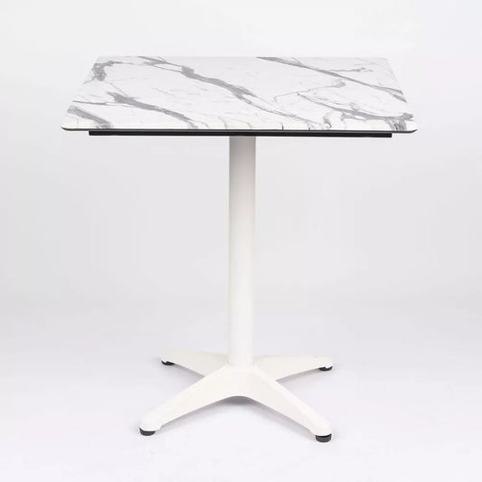 Square 70cm Super Matte Smart Table Top with Corsica Deluxe Table Base Dining Table