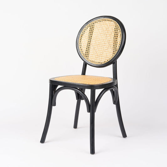 Victoria Timber Dining Chair with Rattan Seat