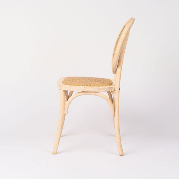 Victoria Timber Dining Chair with Rattan Seat