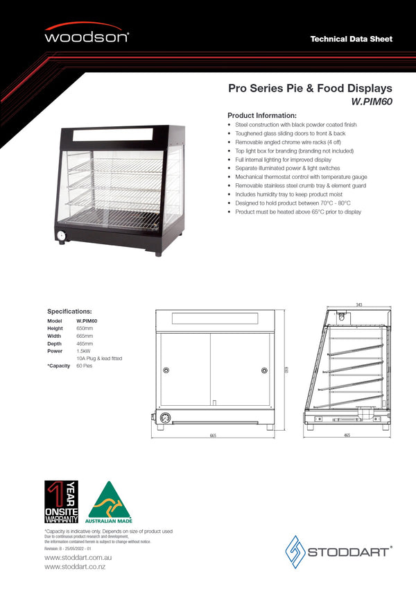 Woodson W.PIM60 - Pie Display