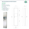 3Monkeez WA-PTDWR1-R - Paper Towel Dispenser with Waste Receptacle