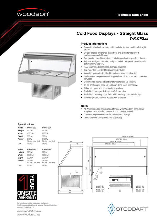 Woodson WR.CFS26 - Cold Food Display