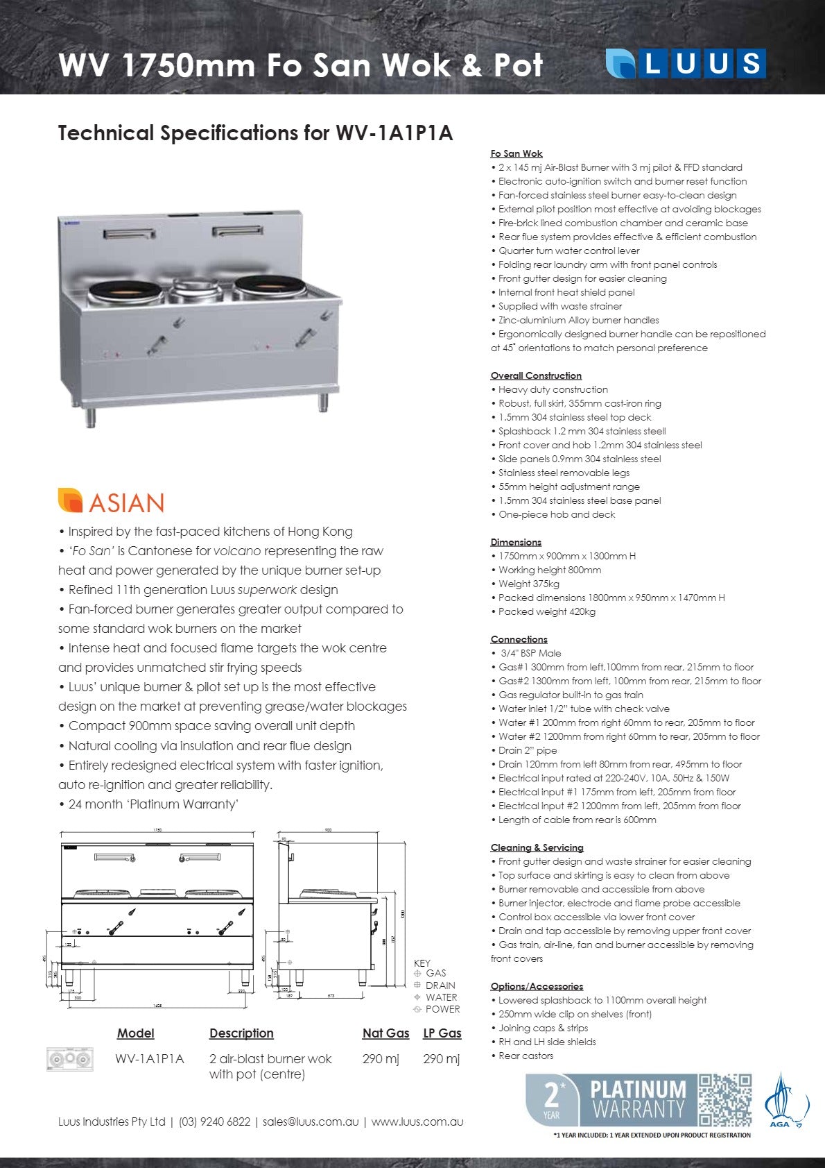 Luus WV-1A1P1A - Fo San Wok & Pot