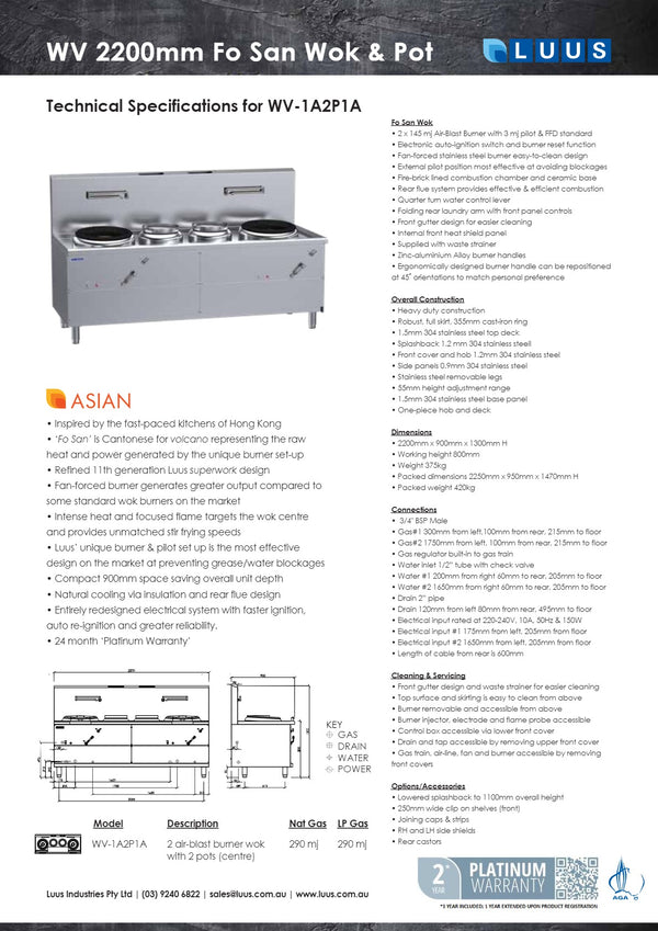 Luus WV-1A2P1A - Fo San Wok & Pot