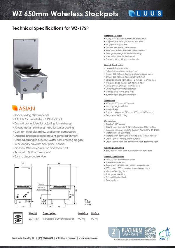 Luus WZ-17SP - Waterless Stockpot