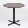 Round 80cm Super Matte Smart Top with Piatto Aluminium Table Base Dining Table