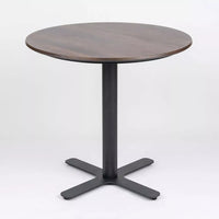 Round 80cm Super Matte Smart Top with Piatto Aluminium Table Base Dining Table