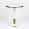 White Candy Terrazzo Table Top with Discus Table Base