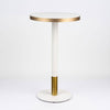 White Candy Terrazzo Table with White Discus Base