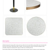 White Candy Terrazzo Table Top with Discus Table Base