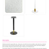White Candy Terrazzo Table with White Discus Base