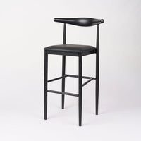 Wishbone Aluminium Bar Stool with Upholstered Seat