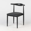 Wishbone Aluminium Dining Chair with Upholstered PU Seat Pad