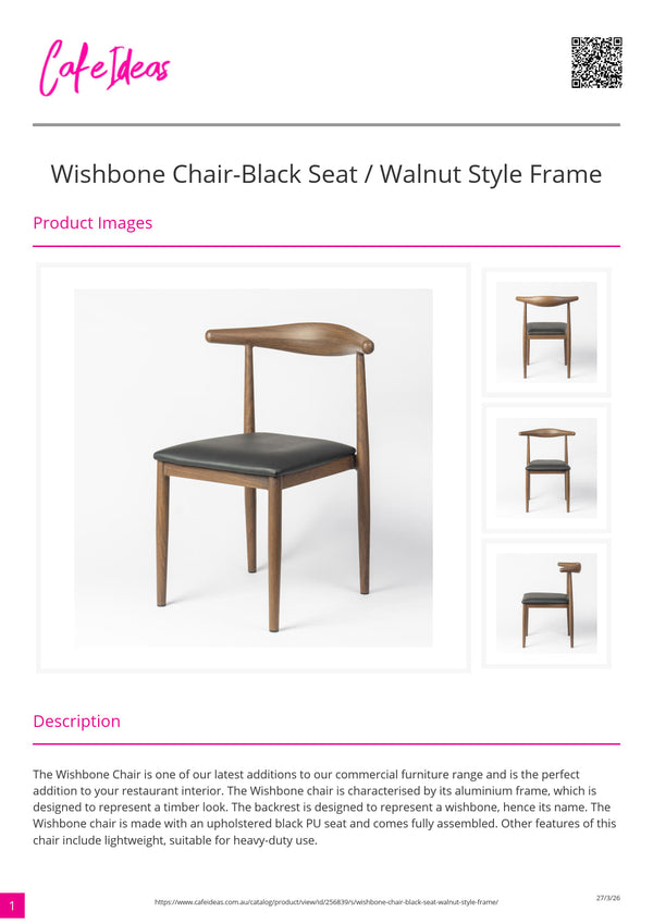Wishbone Aluminium Dining Chair with Upholstered PU Seat Pad