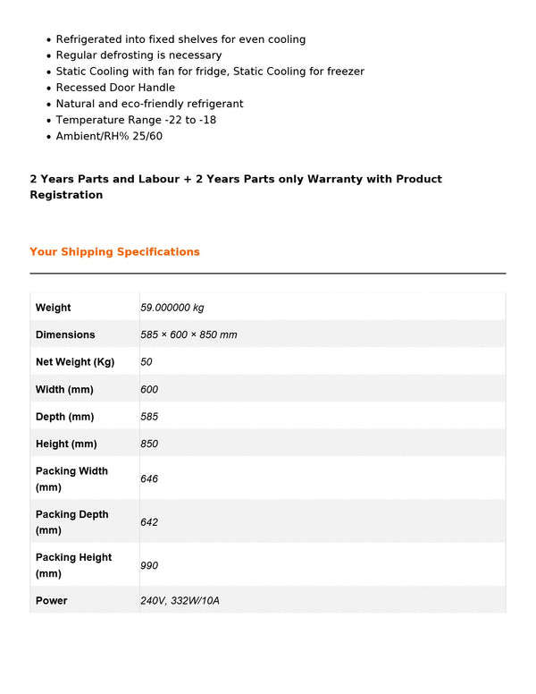 FED-X XF200SG - Bar Freezer