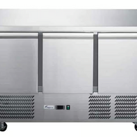 FED-X XGNS1300B 3 Door Compact Workbench Fridge