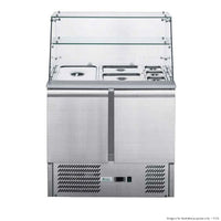 FED-X XS900GC - Salad Prep Fridge with Glass Top