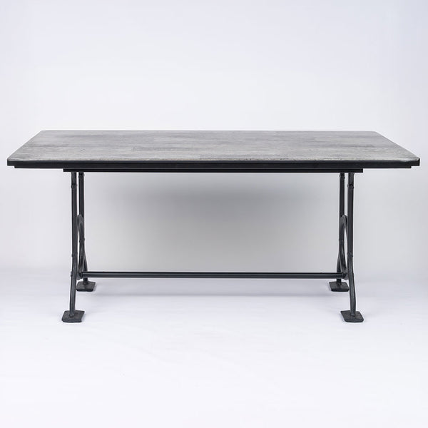 York Steel Rectangle Dining Table with Supermatte Smart Top 160x90cm