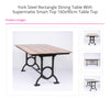 York Steel Rectangle Dining Table with Supermatte Smart Top 160x90cm