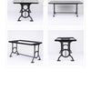 York Steel Rectangle Dining Table with Supermatte Smart Top 160x90cm