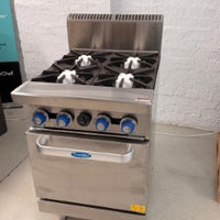 Cookrite AT80G4B-O 4 Burner Cooktop + Oven