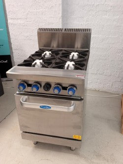 Cookrite AT80G4B-O 4 Burner Cooktop + Oven