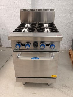 Cookrite AT80G4B-O 4 Burner Cooktop + Oven