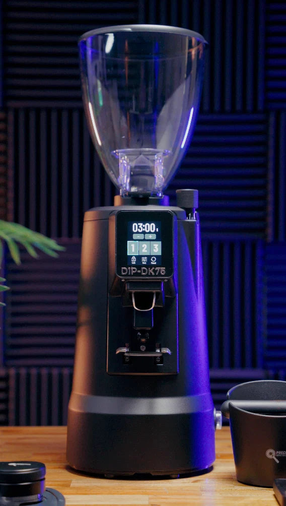 Futurmat Visacrem Ottima 2 Group & Precision DK-75 Grinder Package in Black + Precision Accessories