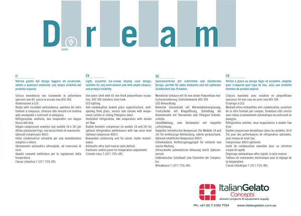 Italproget Dream 12 - Gelato Display Freezer