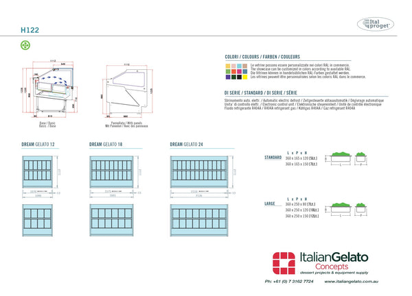 Italproget Dream 12 - Gelato Display Freezer