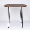 Round Table Top Complete Bar Table with Hairpin Legs