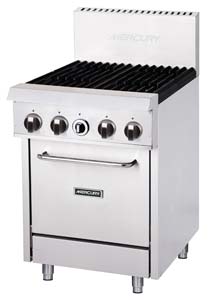 Mercury M24S-4F 4 Burner Range Oven