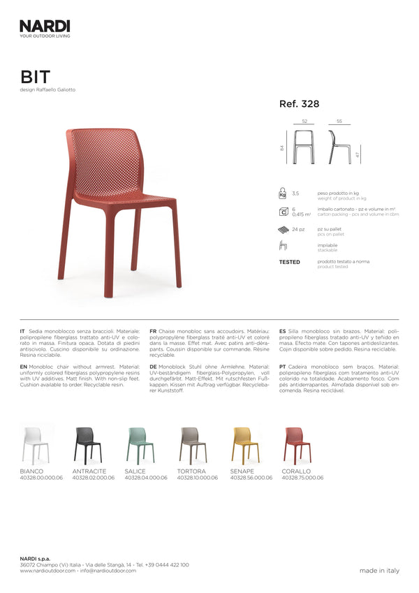 Nardi Bit Outdoor Resin Side Chair