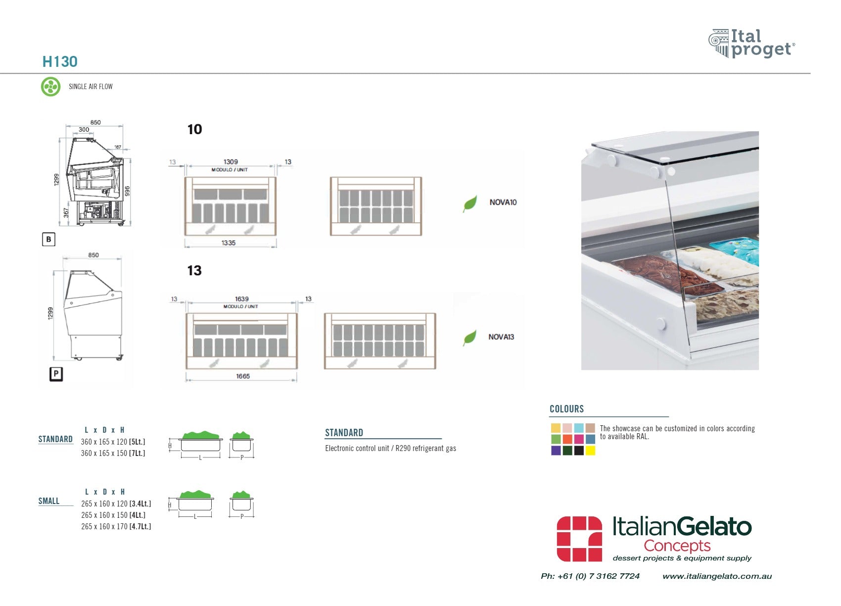 Italproget Nova 10 - Gelato Display Freezer