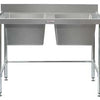 Simply Stainless SS06.7.1800 Double Sink Bench