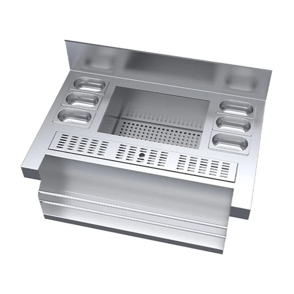 Simply Stainless SBM.CS.0950 - Stainless Steel Cocktail Station with Speed Rack