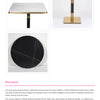 Gold Aluminium Edge Laurent Black Sintered Stone Table Top with Square Brass Table Base