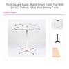 Square 70cm Super Matte Smart Table Top with Corsica Deluxe Table Base Dining Table
