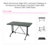 Smokestone HPL Black Aluminium Edge Tabletop with Ankara Twin Table Base
