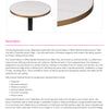 Gold Aluminium Edge Sintered Laurent Black Stone Table with Black Brass Cross Table Base