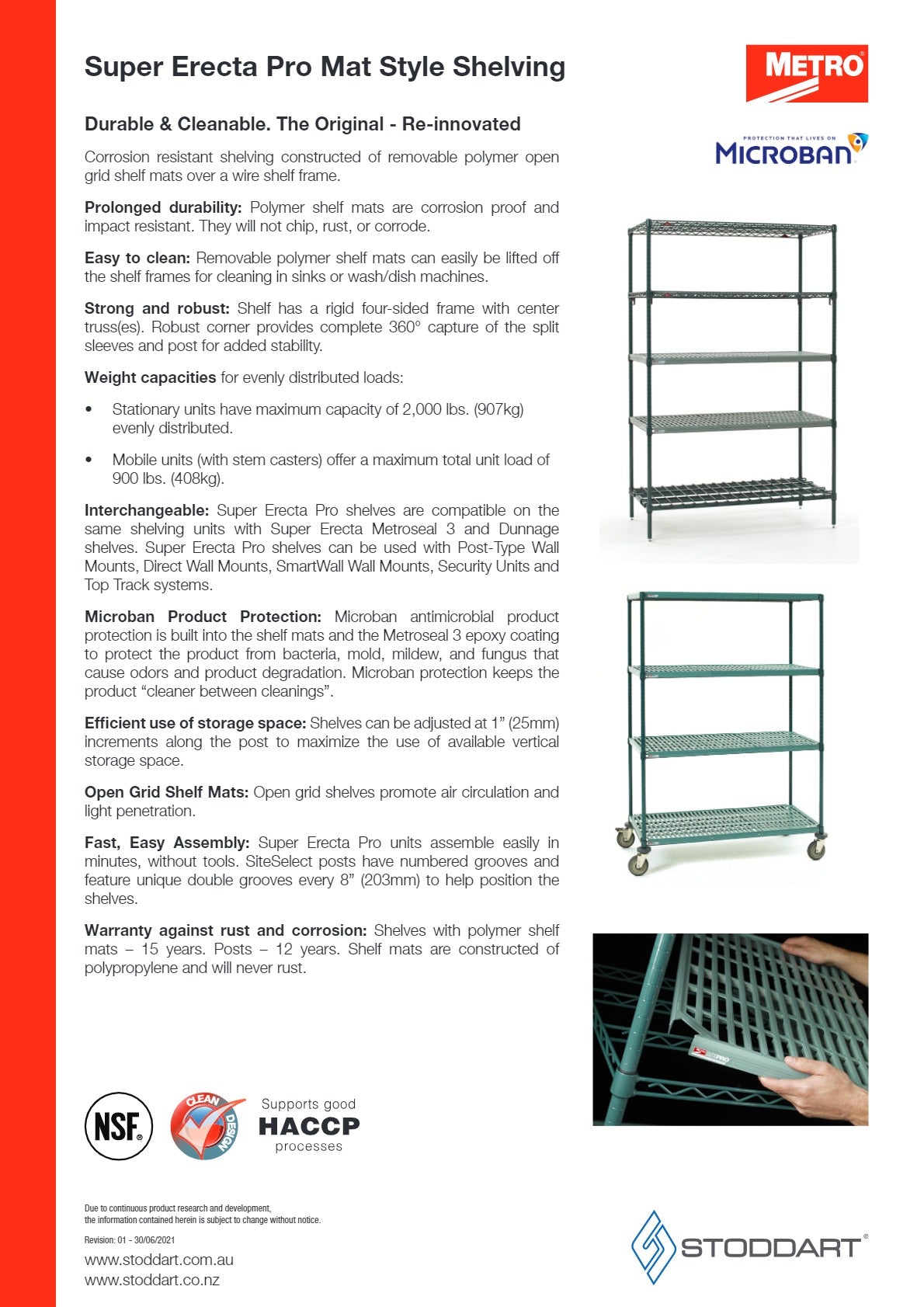 Metro Super Erecta Pro PR.4T74.1860 - 4 Tier Polymer Mat Shelving