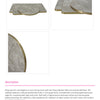 Gold Aluminium Edge HPL Laminate Tabletop in Tawny Marble Complete Table with Black Cavallo 450 Table Base
