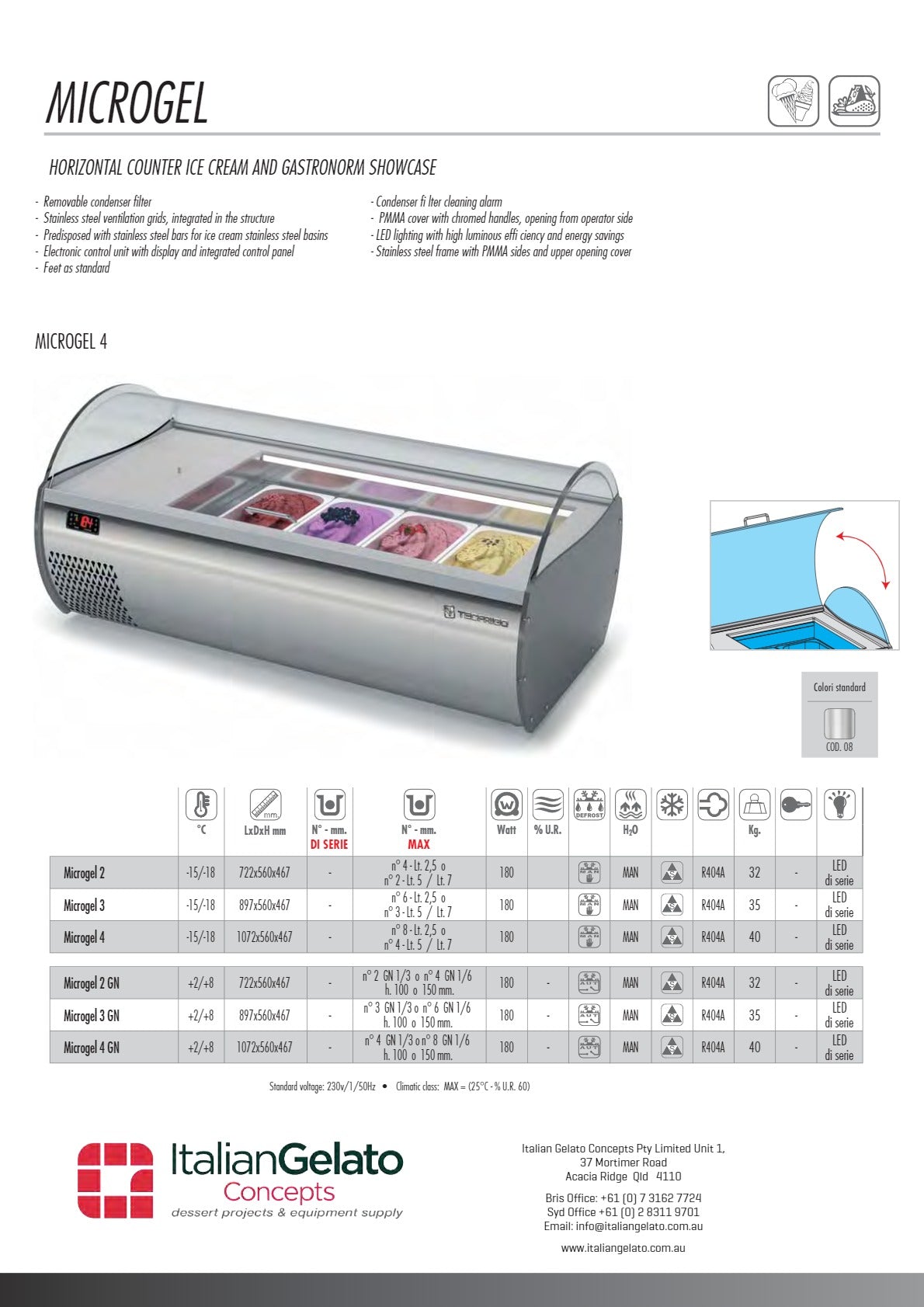 Tecfrigo Microgel 4 - Gelato Display Freezer