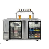 Kegs Off Tap KegMaster Super Deluxe Double Door Kegerator XL - Under Counter Keg Fridge