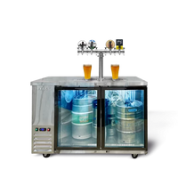 Kegs Off Tap KegMaster Super Deluxe Double Door Kegerator - Under Counter Keg Fridge